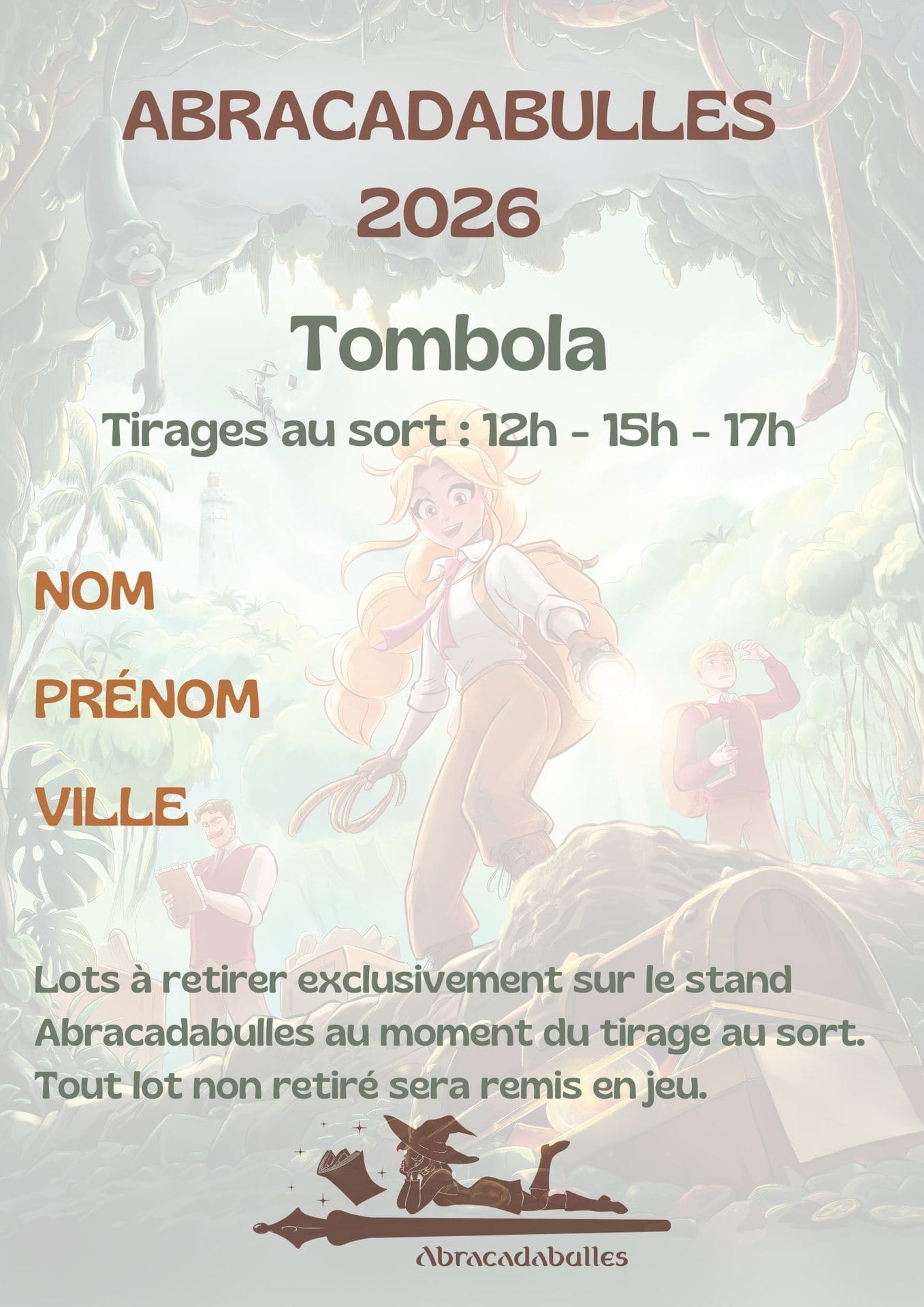 Ticket de tombola Abracadabulles